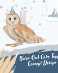 Barn Owl Cake Topper