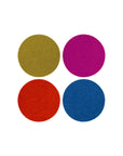 Bierfilzl Merino Wool Felt Round Coaster 4 Pack Electric