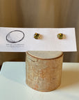 EL026-16 Ancient Peridot Studs
