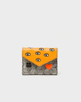 Fiona Flamingo Orange and Cream Leather Wallet - All Over Eyes Design