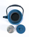 Modern Cast Iron Tea Pot - Blue 33oz
