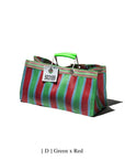 RECYCLED PLASTIC STRIPE BAG - Wide
