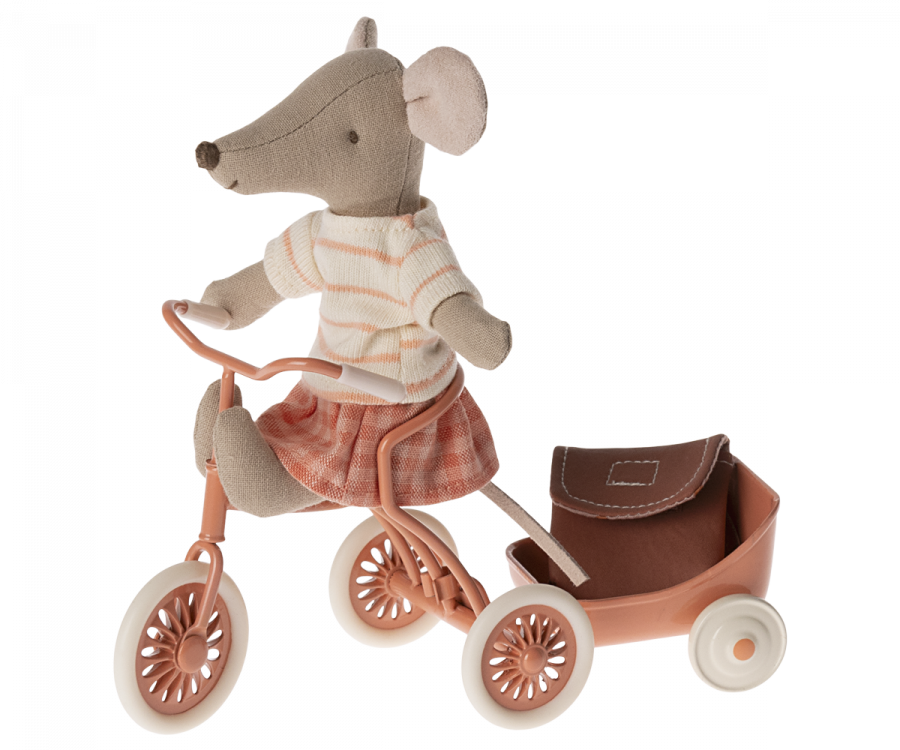 Tricycle Mouse, Big Sister - Coral