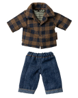 Brown Checked Shirt and Pants, Dad Mouse