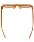 LAMAR Transparent Caramel Sunglasses | Blue Lens
