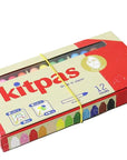 KITPAS RICE BRAN WAX ART CRAYONS 12 COLOS