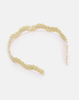 Wavy Headband in Olive Check