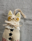 Rocket Cat, Cotton Ornament, Token, Embellished