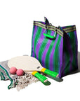RECYCLED PLASTIC STRIPE BAG - Square