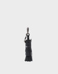 Oliver The Ox Charm - Black Leather Keychain