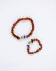 Raw Cognac Amber + Raw CHAKRA Crystals Bracelet