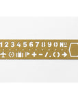 TRC Brass Template Bookmark - NUMBER