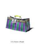 RECYCLED PLASTIC STRIPE BAG - Wide