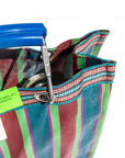 RECYCLED PLASTIC STRIPE BAG - Square