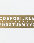 TRC Brass Template Bookmark - ALPHABET