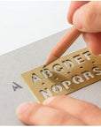 TRC Brass Template Bookmark - ALPHABET