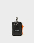 Florence Pouch Charm - Vista Blue Leather Keychain Retro Tiger Embroidery