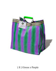RECYCLED PLASTIC STRIPE BAG - Square