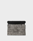 Vali Small Crossbody Moonwalk Gray Leather Bag - Cubes Print