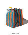 RECYCLED PLASTIC STRIPE BAG - Rectangle D30