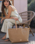 Hana Canvas Boat Bag - SAND Vachetta