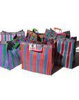 RECYCLED PLASTIC STRIPE BAG - Square