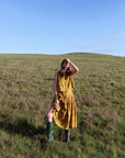 Drawstring cotton plaid skirts