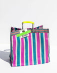 RECYCLED PLASTIC STRIPE BAG - Square