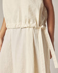 Waist Tie Midi Dress - Ecru