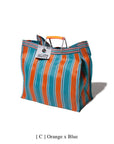 RECYCLED PLASTIC STRIPE BAG - Square