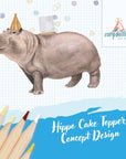 Hippo Cake Topper