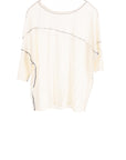 S453LN Linen - Half Sleeve Bateau CHALK
