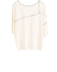 S453LN Linen - Half Sleeve Bateau CHALK