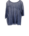 S453LN Linen - Half Sleeve Bateau INDIGO