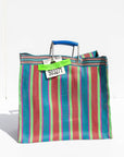 RECYCLED PLASTIC STRIPE BAG - Square