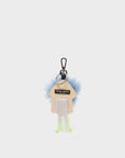 Monster Charm - Light Blue Faux Fur and Sharp Green Leather Boots
