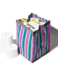RECYCLED PLASTIC STRIPE BAG - Rectangle D30