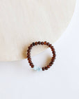 Raw Baltic Amber Aquamarine Bracelet
