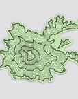 Mountain Sticker | Mt Rainier Topography | Vinyl Sticker