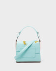 Anastasio Micro Crossbody Handbag Eggshell Blue Leather - Retro Tiger Embroidery
