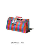 RECYCLED PLASTIC STRIPE BAG - Wide