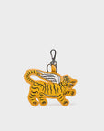 Theo the Tiger - Golden Glow Leather Keychain
