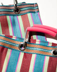 RECYCLED PLASTIC STRIPE BAG - Rectangle D30