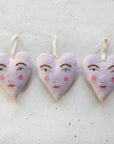 Handsome Heart, lavender & cotton Ornament