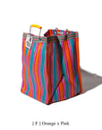 RECYCLED PLASTIC STRIPE BAG - Rectangle D30