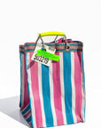 RECYCLED PLASTIC STRIPE BAG - Rectangle D30