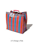 RECYCLED PLASTIC STRIPE BAG - Square