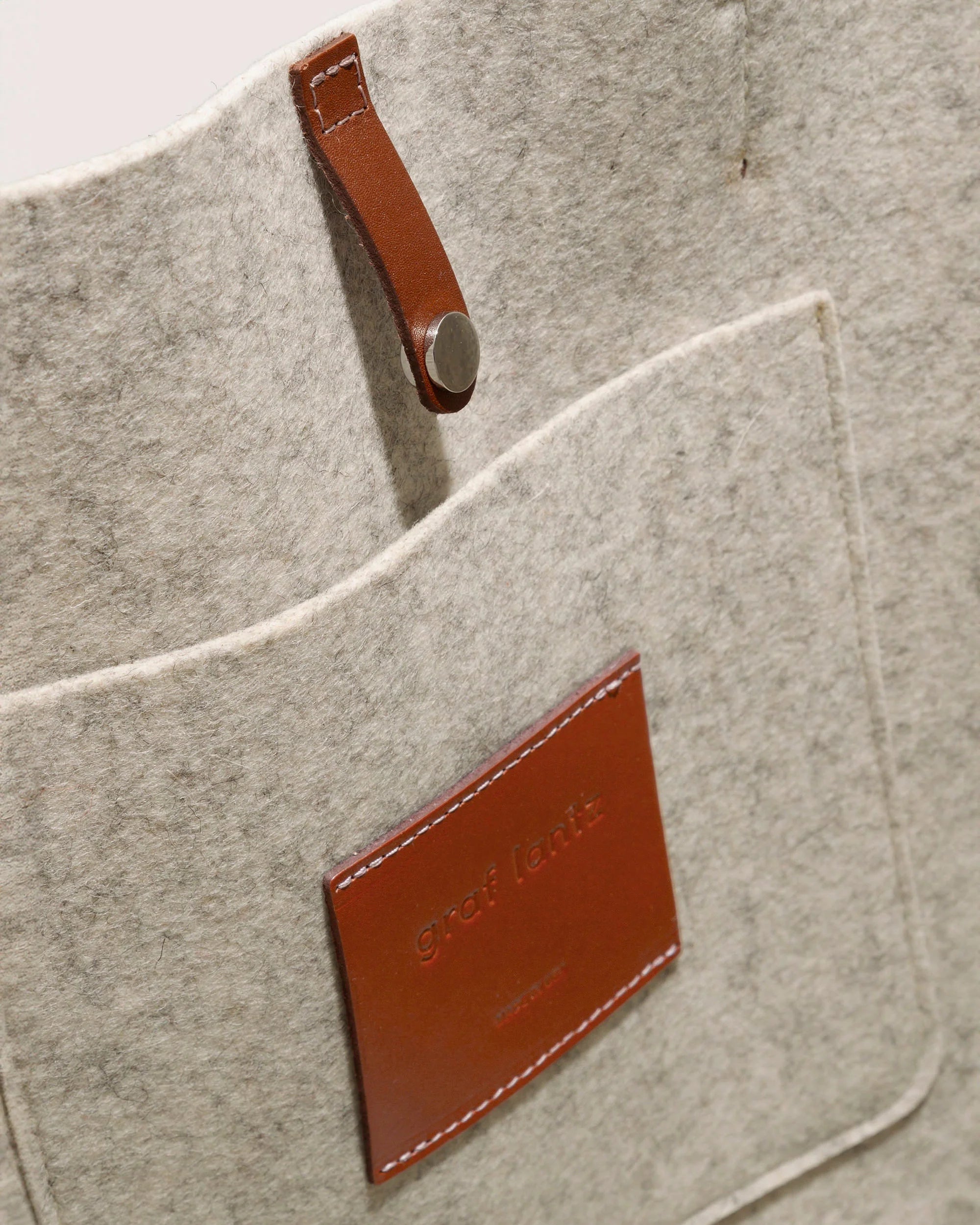 Hana Merino Wool Tote - Heather White