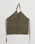 Moku Linen Apron Olive