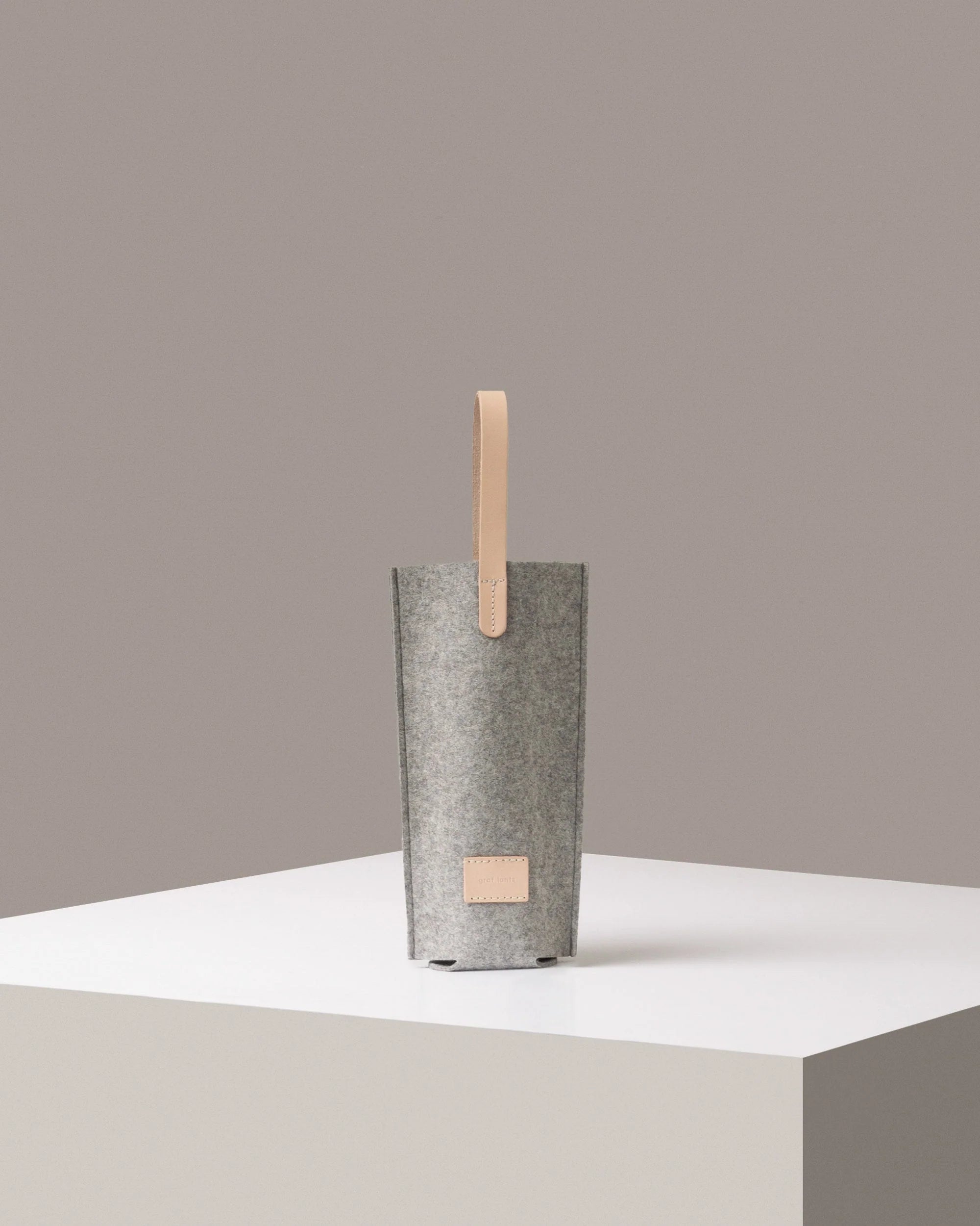 Felt Bottle Bag - Granite